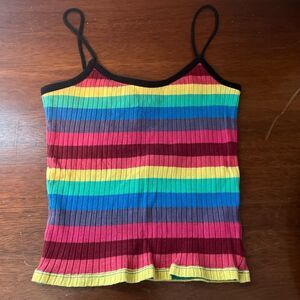 Topshop Rainbow Striped Cami Tank Top, Small / 4